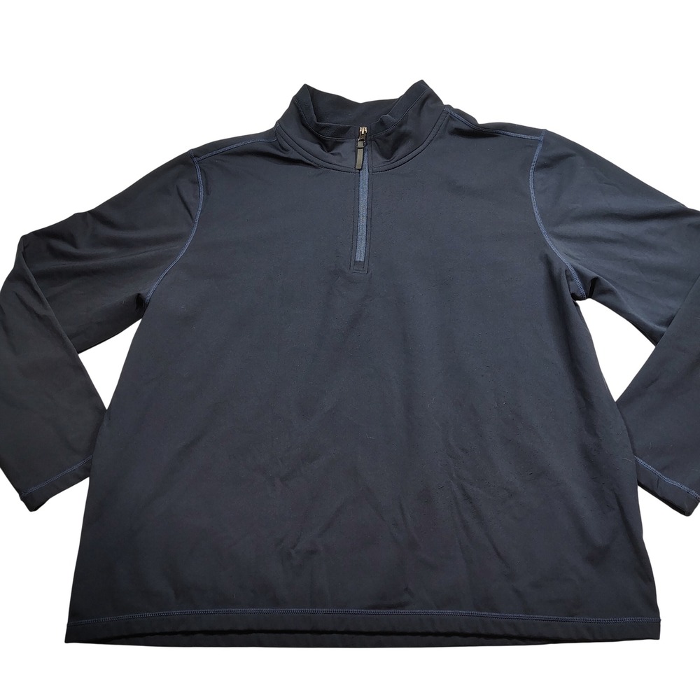 32 Degrees Heat Mens Quarter Zip Pullover Navy Blue‎ XXL Long Sleeve Athletic